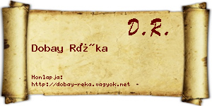 Dobay Réka névjegykártya